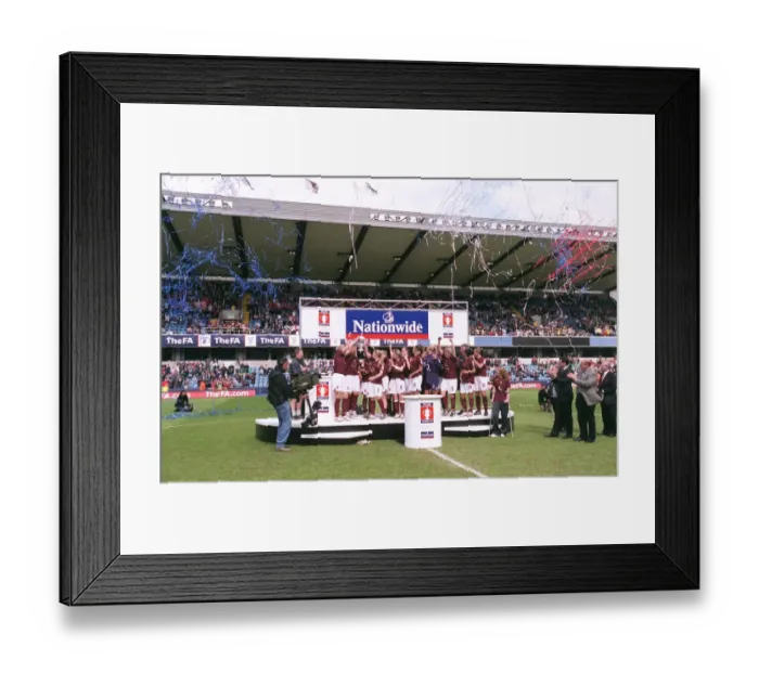 Framed Print : Faye White and Arsenal Ladies Celebrate Historic FA Cup Victory: 5-0 Triumph over Leeds United Ladies Framed Print : Faye White and Arsenal Ladies Celebrate Historic FA Cup Victory: 5-0 Triumph over Leeds United Ladies