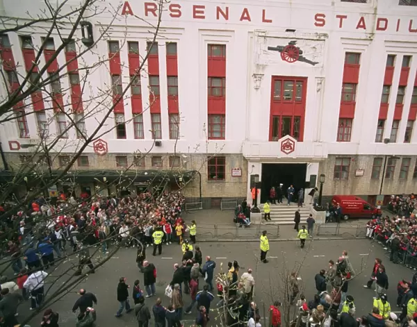 Fans gather outside the East Stand on Avenell Road