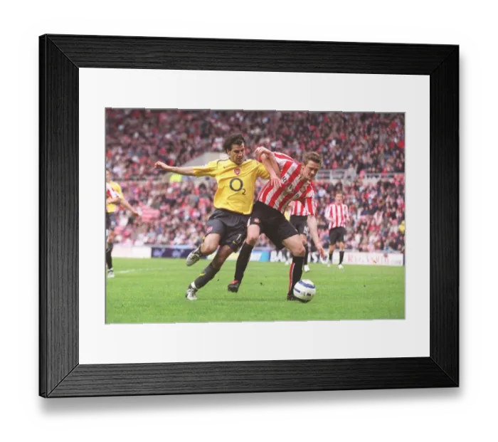 Framed Print : Cesc Fabregas (Arsenal) George McCartney (Sunderland) Framed Print : Cesc Fabregas (Arsenal) George McCartney (Sunderland)