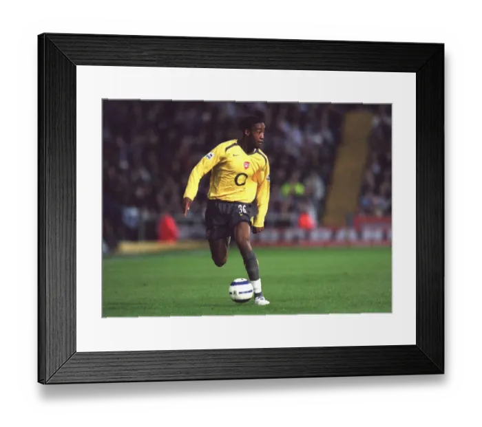 Framed Print : Johan Djourou (Arsenal). Portsmouth 1: 1 Arsenal