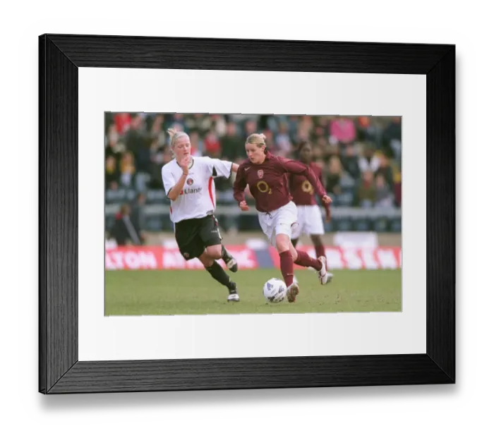 Framed Print : Kelly Smith (Arsenal) Katie Chapman (Charlton)