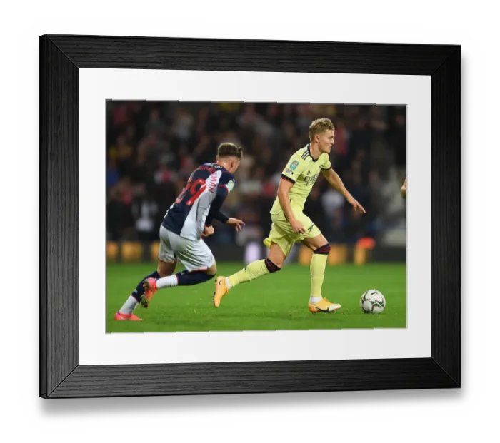 Framed Print : Martin Odegaard Clashes with Gardner-Hickman in Carabao Cup Showdown: West Bromwich Albion vs Arsenal