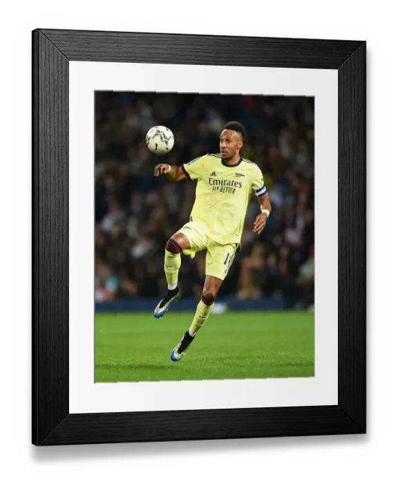 Framed Print : Arsenal's Aubameyang Shines in Carabao Cup Clash vs. West Bromwich Albion