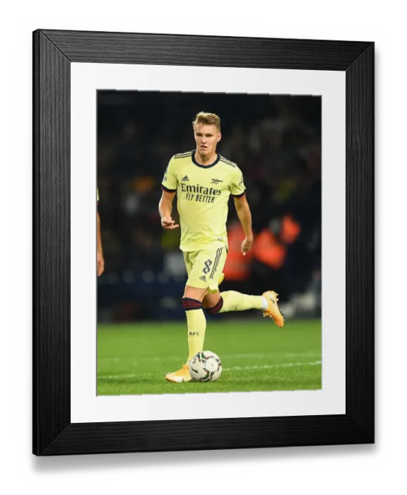 Framed Print : Martin Odegaard in Action: Arsenal vs. West Bromwich Albion - Carabao Cup 2021-22
