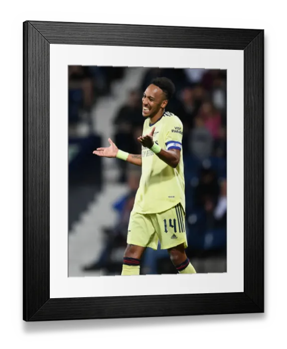 Framed Print : Aubameyang Scores Brace: Arsenal Advance in Carabao Cup against West Bromwich Albion Framed Print : Aubameyang Scores Brace: Arsenal Advance in Carabao Cup against West Bromwich Albion