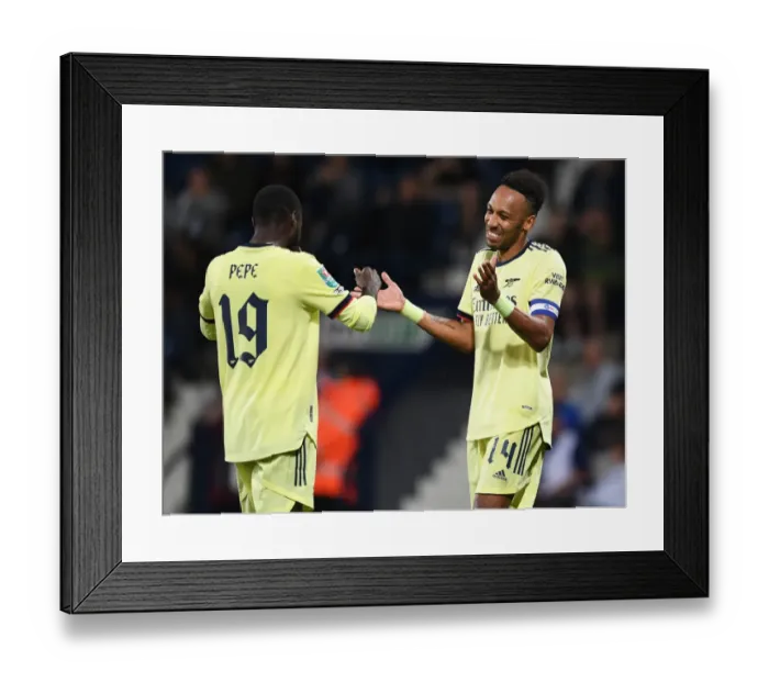 Framed Print : Arsenal's Aubameyang and Pepe Shine: Brilliant Goals Lead Arsenal to Carabao Cup Victory Over West Brom Framed Print : Arsenal's Aubameyang and Pepe Shine: Brilliant Goals Lead Arsenal to Carabao Cup Victory Over West Brom