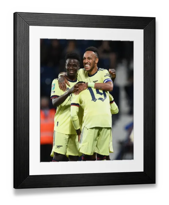 Framed Print : Aubameyang Scores Brace: Arsenal Cruise Past West Brom in Carabao Cup Framed Print : Aubameyang Scores Brace: Arsenal Cruise Past West Brom in Carabao Cup