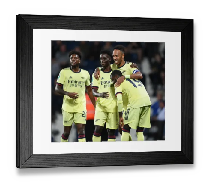 Framed Print : Aubameyang and Arsenal Celebrate Double Strike in Carabao Cup Clash vs. West Bromwich Albion Framed Print : Aubameyang and Arsenal Celebrate Double Strike in Carabao Cup Clash vs. West Bromwich Albion