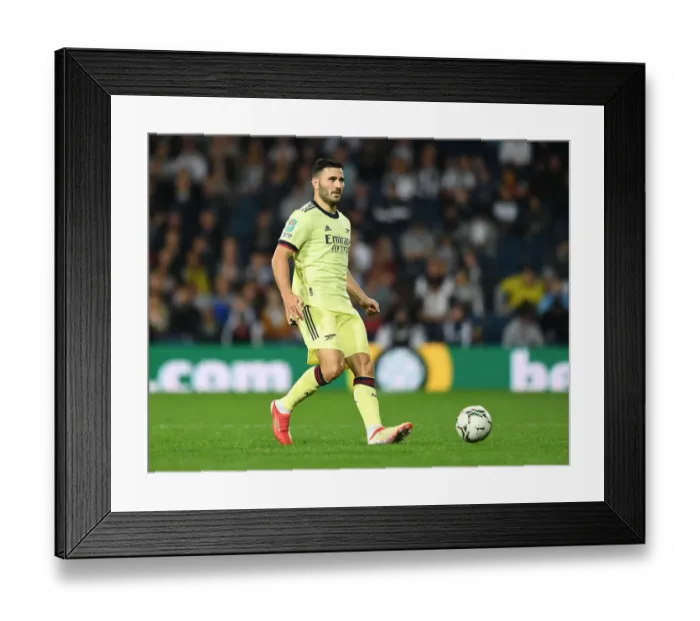 Framed Print : Arsenal's Sead Kolasinac in Carabao Cup Clash Against West Bromwich Albion