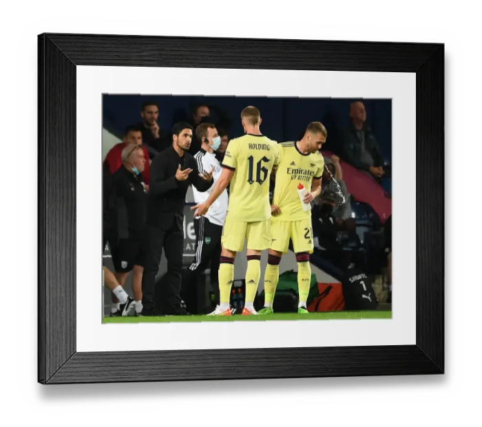 Framed Print : Mikel Arteta Coaches Arsenal Against West Bromwich Albion in Carabao Cup Match Framed Print : Mikel Arteta Coaches Arsenal Against West Bromwich Albion in Carabao Cup Match