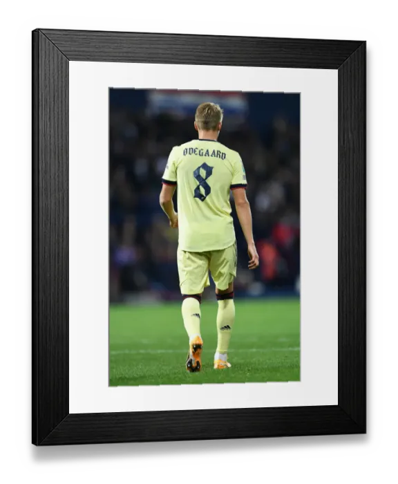 Framed Print : Martin Odegaard Shines: Arsenal Overpower West Bromwich Albion in Carabao Cup