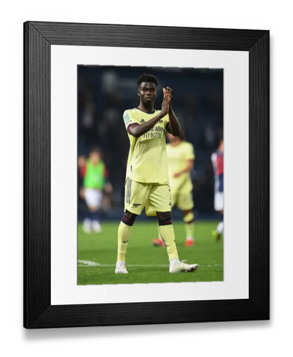 Framed Print : Arsenal's Bukayo Saka Celebrates Carabao Cup Victory over West Bromwich Albion Framed Print : Arsenal's Bukayo Saka Celebrates Carabao Cup Victory over West Bromwich Albion
