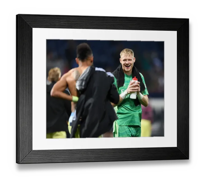 Framed Print : Arsenal's Ramsdale Reacts: Narrow Escape in Carabao Cup Clash vs. West Bromwich Albion Framed Print : Arsenal's Ramsdale Reacts: Narrow Escape in Carabao Cup Clash vs. West Bromwich Albion
