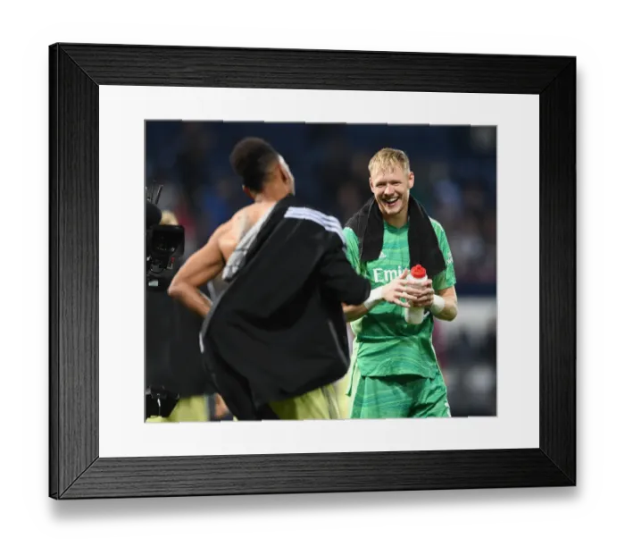 Framed Print : Arsenal's Aaron Ramsdale Reacts After Carabao Cup Clash vs. West Bromwich Albion