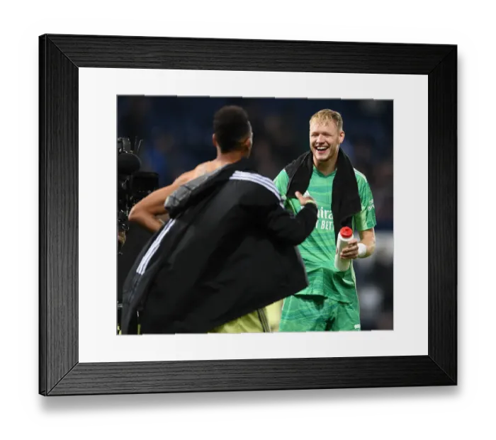 Framed Print : Aaron Ramsdale: Reaction After Arsenal's Carabao Cup Showdown vs. West Bromwich Albion