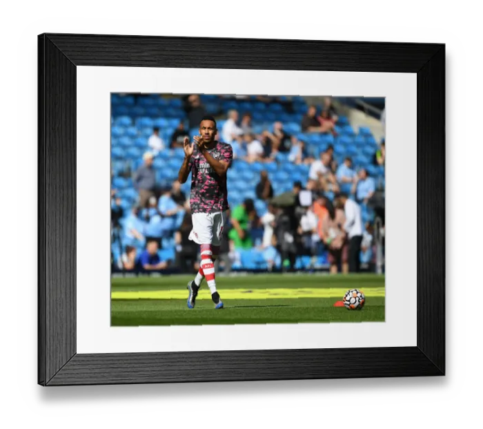 Framed Print : Arsenal's Pierre-Emerick Aubameyang Ready for Manchester City Showdown - Premier League 2021-22