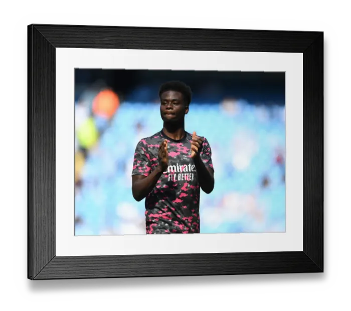 Framed Print : Bukayo Saka Gears Up: Manchester City vs Arsenal, Premier League 2021-22 Framed Print : Bukayo Saka Gears Up: Manchester City vs Arsenal, Premier League 2021-22
