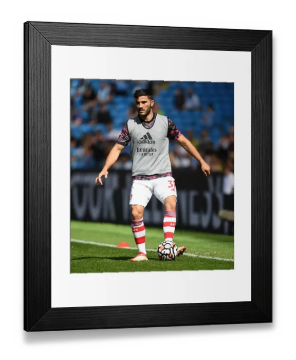 Framed Print : Arsenal's Sead Kolasinac Prepares for Manchester City Showdown - Premier League 2021-22 Framed Print : Arsenal's Sead Kolasinac Prepares for Manchester City Showdown - Premier League 2021-22