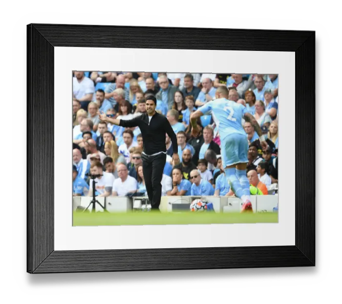 Framed Print : Mikel Arteta vs Manchester City: Clash of the Managers in Premier League 2021-22 Framed Print : Mikel Arteta vs Manchester City: Clash of the Managers in Premier League 2021-22