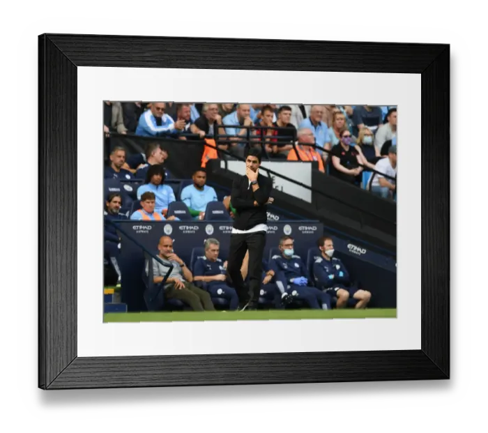 Framed Print : Arsenal vs Manchester City: Mikel Arteta's Showdown at the Etihad - 2021-22 Premier League Framed Print : Arsenal vs Manchester City: Mikel Arteta's Showdown at the Etihad - 2021-22 Premier League