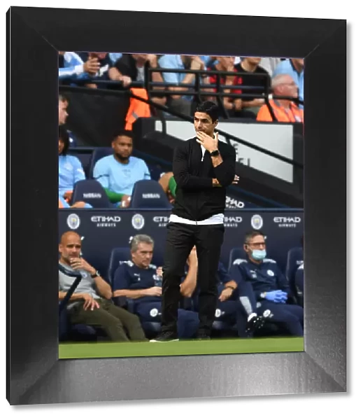 Mikel Arteta at Manchester City vs Arsenal, Premier League 2021-22