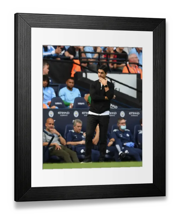 Framed Print : Mikel Arteta at Manchester City vs Arsenal, Premier League 2021-22 Framed Print : Mikel Arteta at Manchester City vs Arsenal, Premier League 2021-22