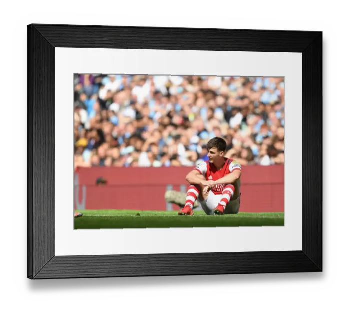 Framed Print : Arsenal's Kieran Tierney Faces Manchester City in Premier League Showdown Framed Print : Arsenal's Kieran Tierney Faces Manchester City in Premier League Showdown