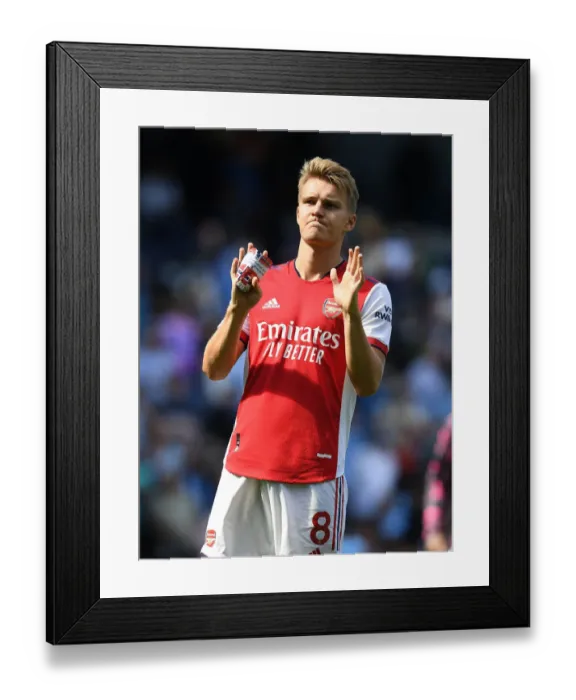 Framed Print : Odegaard Salutes: Arsenal's Standout Moment at Manchester City, Premier League 2021-22 Framed Print : Odegaard Salutes: Arsenal's Standout Moment at Manchester City, Premier League 2021-22