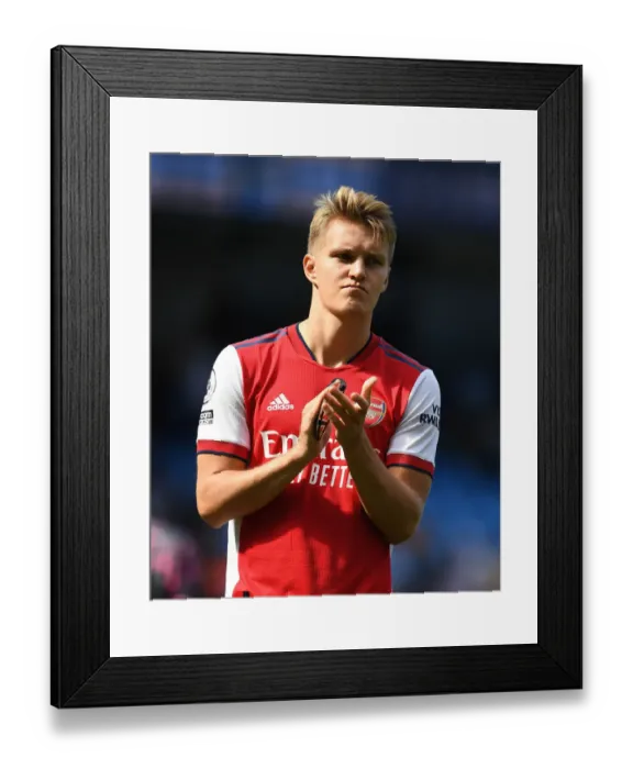 Framed Print : Odegaard Applauds Arsenal Fans: Manchester City vs Arsenal, 2021-22 Premier League Framed Print : Odegaard Applauds Arsenal Fans: Manchester City vs Arsenal, 2021-22 Premier League