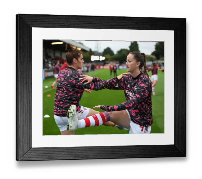 Framed Print : Arsenal Women: Gearing Up for Battle against Slavia Prague at Meadow Park Framed Print : Arsenal Women: Gearing Up for Battle against Slavia Prague at Meadow Park