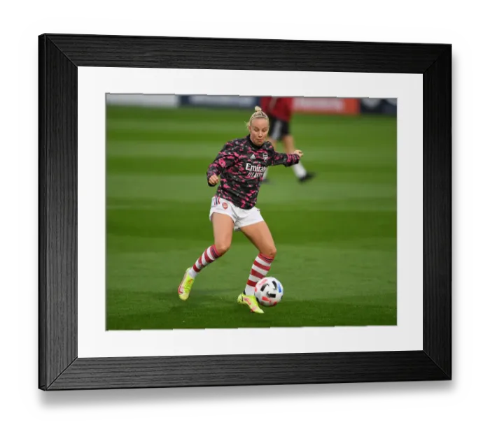 Framed Print : Arsenal Women vs Slavia Prague: Beth Mead Warming Up Ahead of UEFA Champions League Clash Framed Print : Arsenal Women vs Slavia Prague: Beth Mead Warming Up Ahead of UEFA Champions League Clash