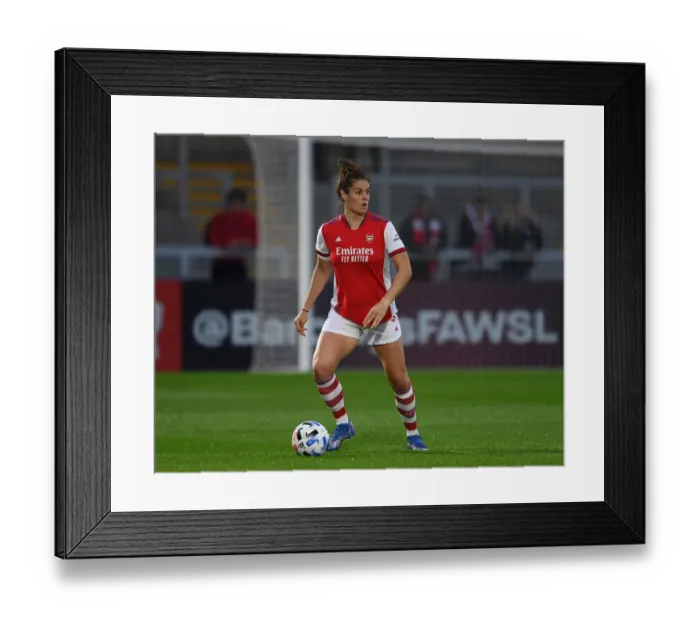 Framed Print : Arsenal Women vs Slavia Prague: Battle in the UEFA Women's Champions League at Meadow Park