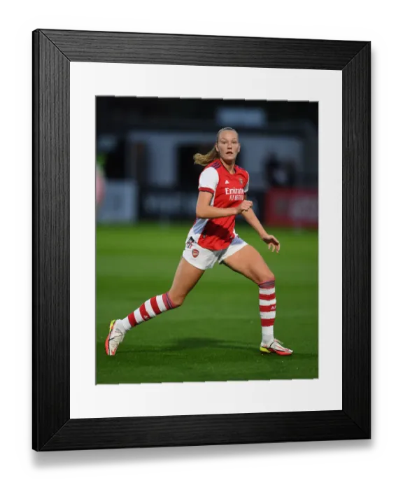 Framed Print : Arsenal Women vs Slavia Prague: Battle in the UEFA Women's Champions League at Meadow Park