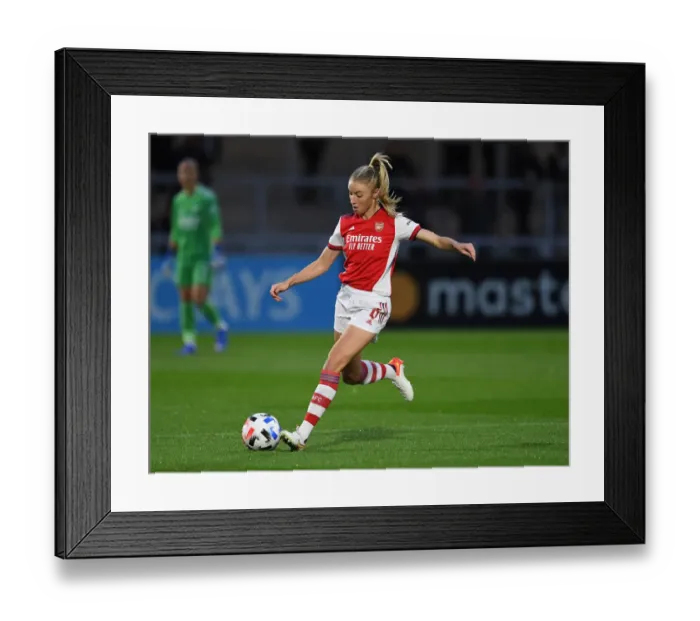 Framed Print : Arsenal Women vs Slavia Prague: Showdown in the UEFA Women's Champions League at Meadow Park