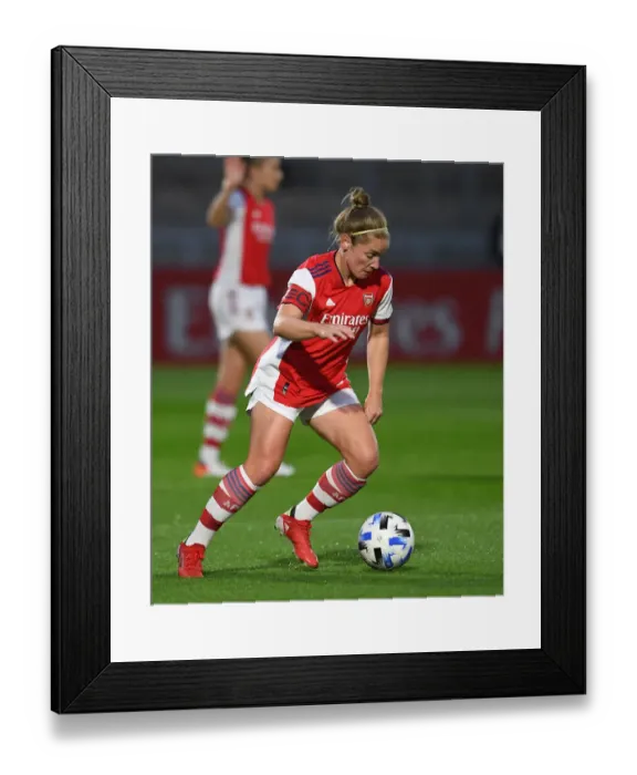 Framed Print : Arsenal's Kim Little Shines in UEFA Women's Champions League: Arsenal Women vs Slavia Prague (2021-22)