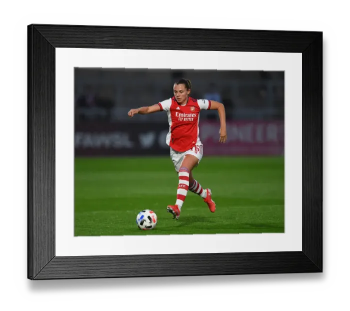 Framed Print : Arsenal Women vs Slavia Prague: Showdown in the UEFA Women's Champions League at Meadow Park