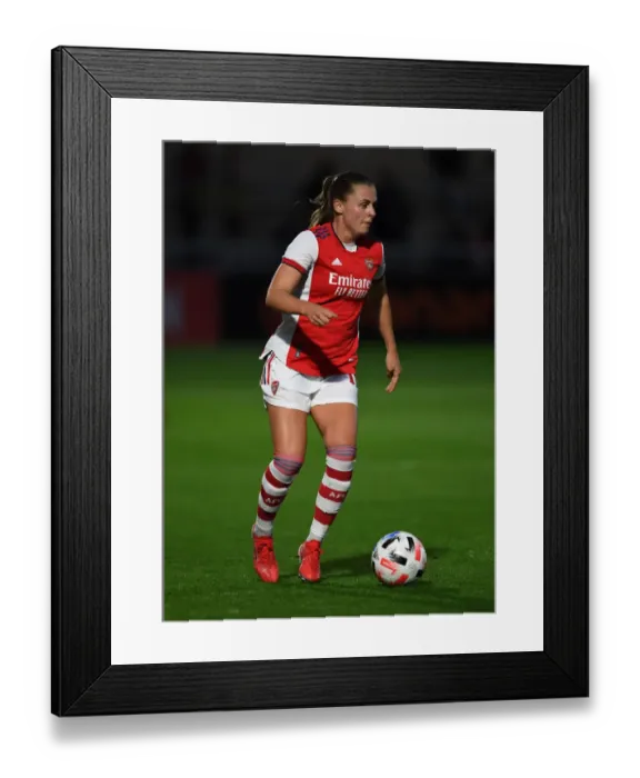 Framed Print : Arsenal Women vs Slavia Prague: Battle in the UEFA Women's Champions League at Meadow Park