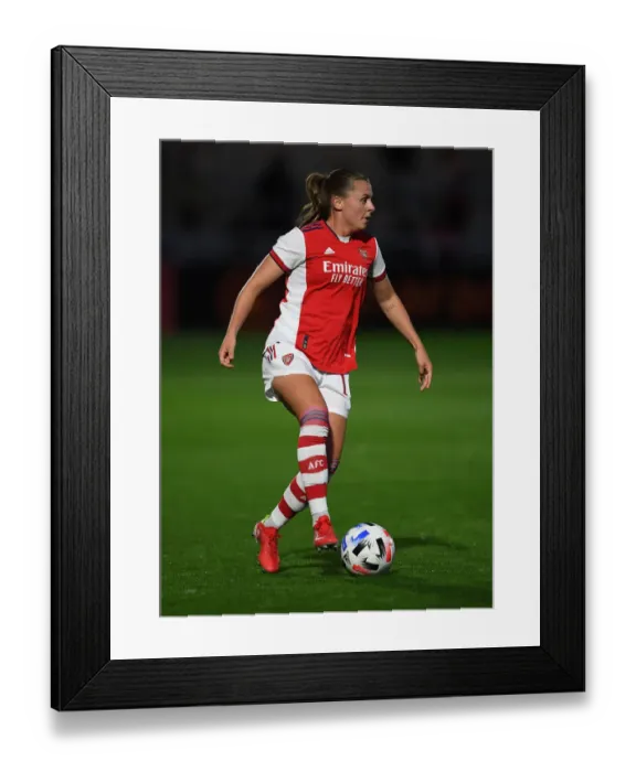 Framed Print : Arsenal Women vs Slavia Prague: Showdown in the UEFA Women's Champions League at Meadow Park
