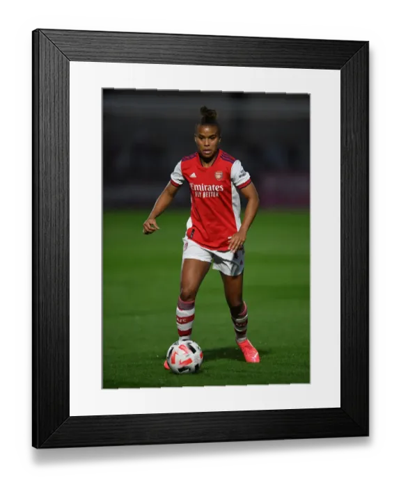 Framed Print : Arsenal Women vs Slavia Prague: Battle in the UEFA Women's Champions League at Meadow Park