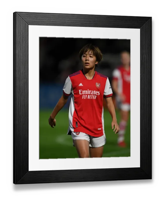 Framed Print : Mana Iwabuchi in Action: Arsenal Women's UEFA Champions League Clash Against Slavia Prague Framed Print : Mana Iwabuchi in Action: Arsenal Women's UEFA Champions League Clash Against Slavia Prague