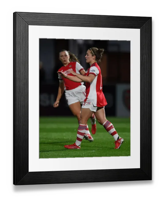 Framed Print : Arsenal Women's Champions League Victory: Kim Little Scores Second Goal vs Slavia Prague