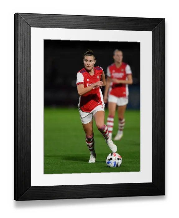 Framed Print : Arsenal Women vs Slavia Prague: Showdown in the UEFA Women's Champions League at Meadow Park