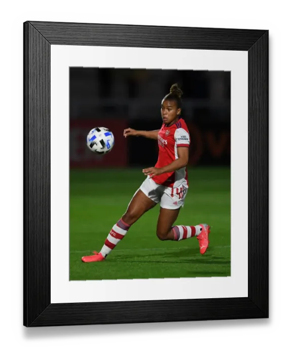 Framed Print : Showdown in the UEFA Women's Champions League: Arsenal Women vs Slavia Prague at Meadow Park Framed Print : Showdown in the UEFA Women's Champions League: Arsenal Women vs Slavia Prague at Meadow Park