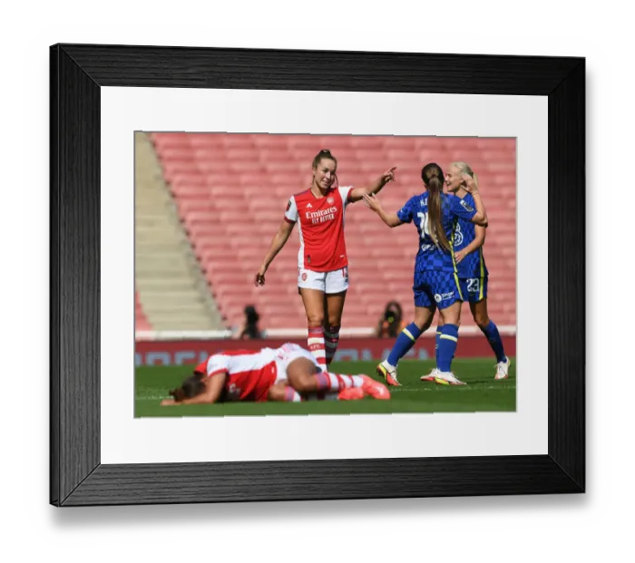 Framed Print : Arsenal vs. Chelsea: A WSL Clash at Emirates Stadium