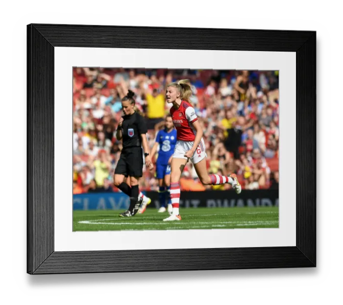 Framed Print : Arsenal Women's Super League Victory: Leah Williamson Celebrates Triumph Over Chelsea Framed Print : Arsenal Women's Super League Victory: Leah Williamson Celebrates Triumph Over Chelsea