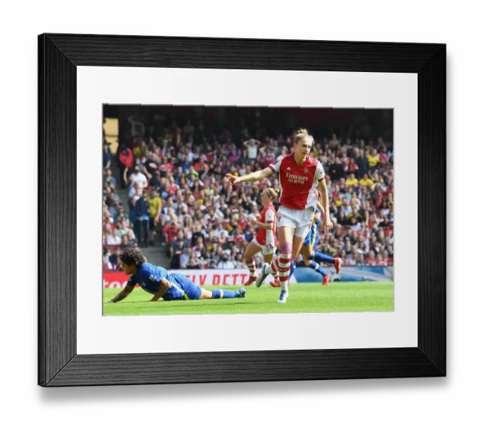 Framed Print : Vivianne Miedema Scores First Goal for Arsenal Women in FA WSL Match Against Chelsea