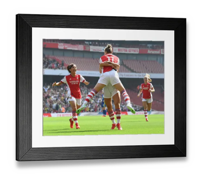 Framed Print : Vivianne Miedema Scores First Goal for Arsenal Women in FA WSL Match Against Chelsea
