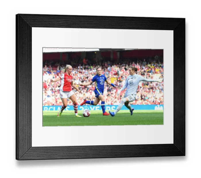 Framed Print : Arsenal Women's FA WSL Triumph: Beth Mead Scores Hat-Trick Against Chelsea Framed Print : Arsenal Women's FA WSL Triumph: Beth Mead Scores Hat-Trick Against Chelsea