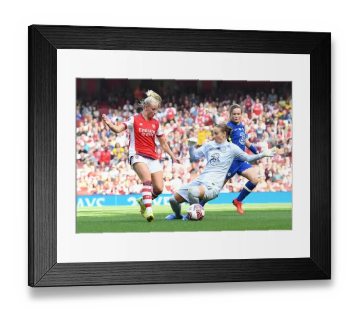 Framed Print : Arsenal Women's FA WSL Triumph: Beth Mead Scores Hat-Trick Against Chelsea