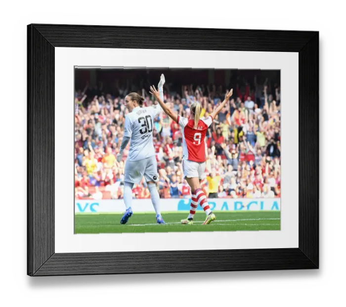 Framed Print : Arsenal Women's Triumph: Beth Mead Scores Third Goal Against Chelsea in FA WSL Match
